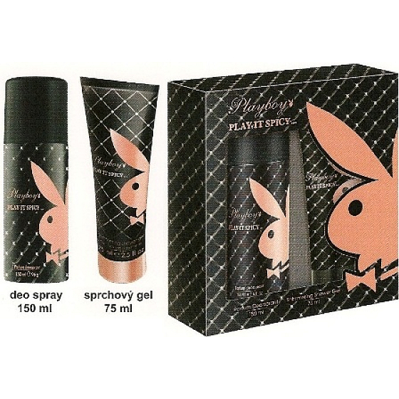 Playboy Play It Spicy deodorant sprej 150 ml + sprchový gél 75 ml, kozmetická sada