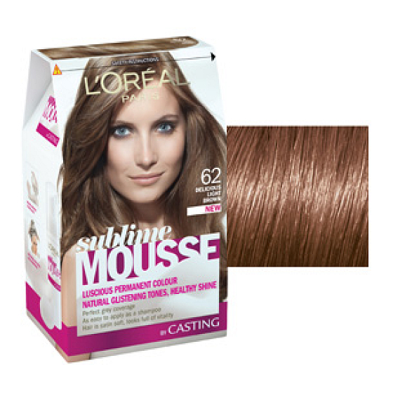 Loreal Paris Sublime Mousse farba na vlasy 62 lahodný svetlý gaštan