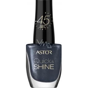 Astor Quick & Shine Nail Polish lak na nechty 602 Lady In Black 8 ml
