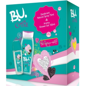 BU Candy Love parfumovaný dezodorant sklo pre ženy 75 ml + sprchový gél 250 ml, darčeková sada pre ženy