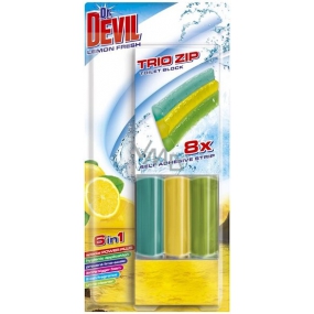 Dr. Devil Lemon Fresh 6v1 Trio Zip Wc samolepiace blok 60 g