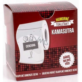 Albi Vtipný toaleťák s Kamasutra, 20 metrov šušťavého luxusu, Darčekový toaletný papier