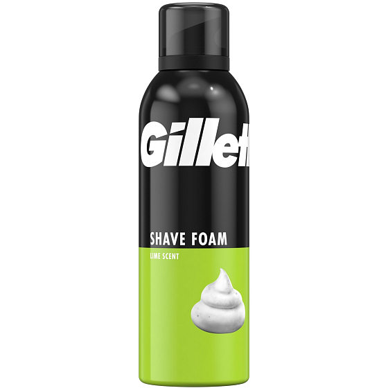 Gillette Classic Lemon Lime pena na holenie pre mužov 200 ml