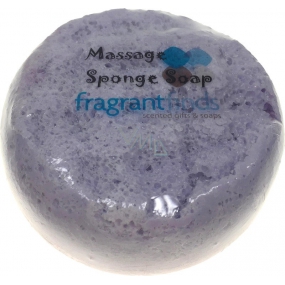 Fragrant Blue Glycerínové mydlo masážne s hubou naplnenou vôňou parfumu Dolce & Gabbana Light Blue vo farbe fialovomodré 200 g