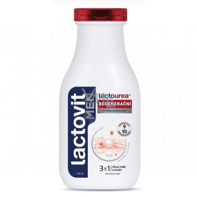 Lactovit Men Lactourea 3v1 regeneračný sprchový gél na telo, tvár a vlasy 300 ml