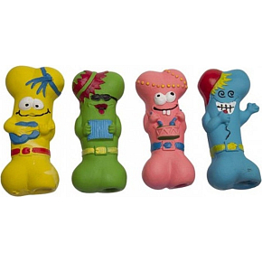 Trixie Latex Kosť hudobníci pískacia hračka pre psy 14 cm rôzne farby
