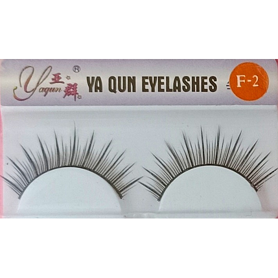 EyelaShes Umelé riasy s lepidlom F-2 Black 1 pár