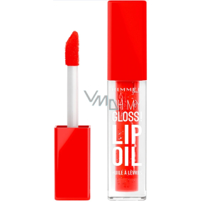 Rimmel London Oh My Gloss olej na pery 004 Vivid Red 4,5 ml
