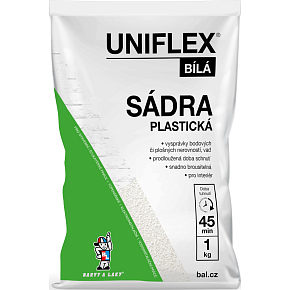 Uniflex sadra biela plastická, 1 kg