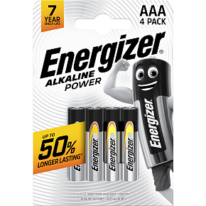 Energizer Alkaline Power AAA mikrotužková batéria, 4 ks