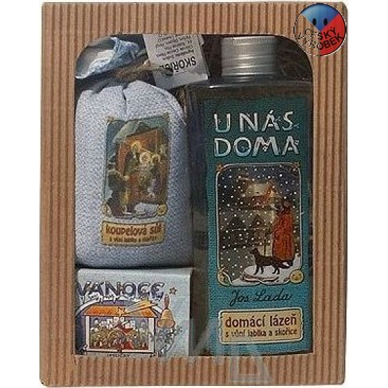 Bohemia Gifts Josef Lada Jablko a Škorica kúpeľ 250 ml + soľ 150 g, kozmetická sada