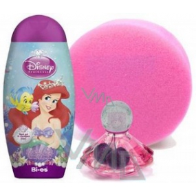 Disney Princess - Ariel sprchový gel 250 ml + parfum 20 ml + hubka, kozmetická sada