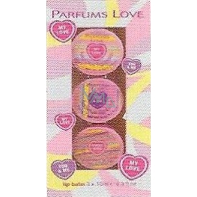 Parfums Love Sweet Lips balzam na pery 3 x 10 ml dievčenské kazeta