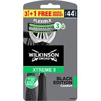 Wilkinson Sword Xtreme3 Black jednorazový holiaci strojček, 4 ks