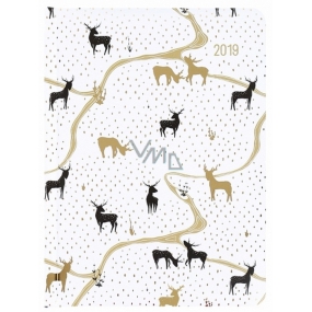 Albi Diár 2019 týždenný Zlatí jelene 12,5 cm x 17 cm x 1,1 cm
