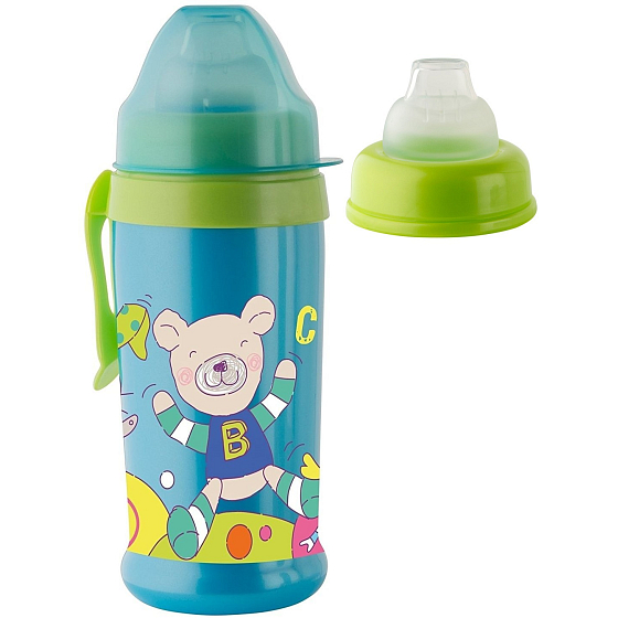 Rotho Babydesign Cool Friends 10+ mesiacov nepretekajúca fľaša plastová Boy - silikónový náustok 360 ml