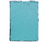 Albi Blok s flitrami modro-fialový 15 cm x 21 cm