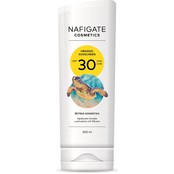 Nafigate Cosmetics Organic Sunscreen SPF30 opaľovací emulzia s prírodným UV filtrom 200 ml