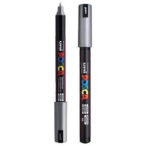 Posca Univerzálny akrylový popisovač 0,7 mm Silver PC-1MR