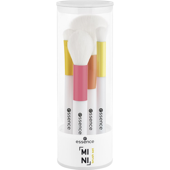 Súprava syntetických štetcov Essence Mini 01 Mini, ale nadýchané 4 kusy