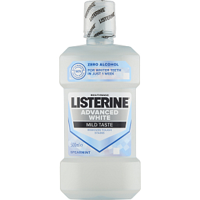 Listerine ústna voda Advanced White Mild Taste, 500 ml