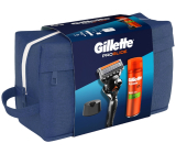 Gillette ProGlide holiaci strojček + gél na holenie Fusion 200 ml + stojan, darčeková súprava pre mužov
