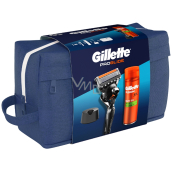 Gillette ProGlide holiaci strojček + gél na holenie Fusion 200 ml + stojan, darčeková súprava pre mužov