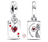 Charm Striebro 925 Disney Alenka v ríši divov 2v1 Srdcová kráľovná, prívesok na náramok rozprávka