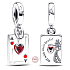 Charm Striebro 925 Disney Alenka v ríši divov 2v1 Srdcová kráľovná, prívesok na náramok rozprávka