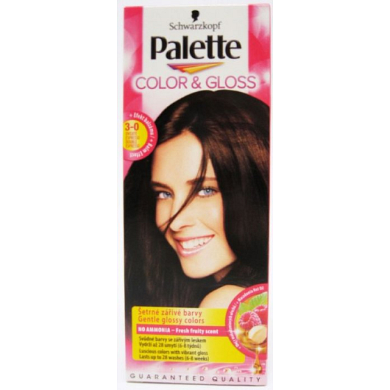 Palette Color & Gloss farba na vlasy 3 - 0 Dvojité Expres