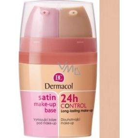 Dermacol Satin Make-up Base & 24h Control 2v1 make-up báza a make-up 03 2x15 ml