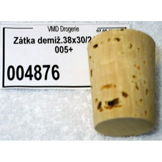 Korková zátka demižonová 38 x 30 x 24 mm, 3 - 5 l