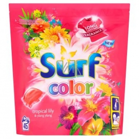 Surf Color Tropical Lily & Ylang Ylang 2v1 kapsule na pranie farebnej bielizne 45 praní, 1183 g