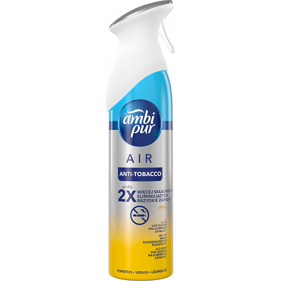 Ambi Pur Air Anti Tobacco Citrus 2 x dlhšie trvajúci vôňa osviežovač vzduchu sprej 300 ml