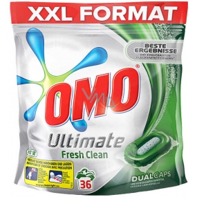Omo Ultimate Fresh Clean Dualcaps univerzálny kapsule na pranie 36 dávok 928 g