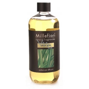 Millefiori Milano Natural Lemon Grass - Citrónová tráva Náplň difuzéra pre vonná steblá 500 ml