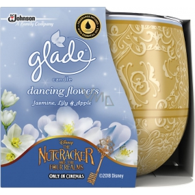 Glade Dancing Flowers - Jazmín, Ľalie a Jablko vonná sviečka v skle, doba horenia až 30 hodín 120 g