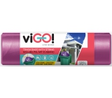 viGo! Vrecia na odpad sťahovacie fialové, 27 µ, 120 litrov 70 x 100 cm 10 kusov