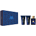 Versace Dylan Blue toaletná voda pre mužov 50 ml + sprchový gél 50 ml + balzam po holení 50 ml, darčeková sada