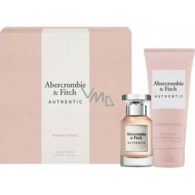 Abercrombie & Fitch Authentic Woman toaletná voda pre ženy 50 ml + telové mlieko 200 ml, darčeková sada