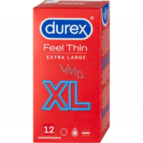 Durex Feel Thin Extra Large Condom XL 12 kusov