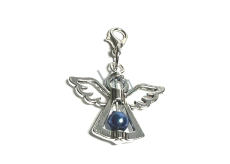 Anjel strážny prívesok s modrou perlou 29 x 37 mm 1 kus
