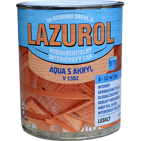 Lazurol Aqua S Akryl V1302 lesk lak na drevo 600 g