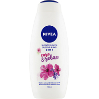 Nivea Care & Relax sprchový gel & pena do kúpeľa, 750 ml