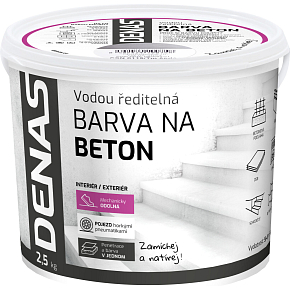 DENAS NA BETON vrchná farba na betón, 0905 šedý protiskluz, 2,5 kg DENAS NA BETON vrchná farba na betón, 0905 šedý protiskluz, 2,5 kg