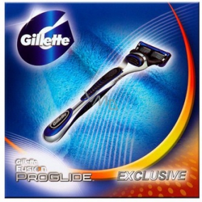 Gillette Fusion ProGlide Exclusive holiaci strojček + náhradné hlavice 1 kus + uterák, kozmetická sada, pre mužov
