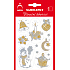 Arch Holografické dekoračné samolepky vianočný s glitrami 705-SG zlato-strieborné 8,5 x 12,5 cm