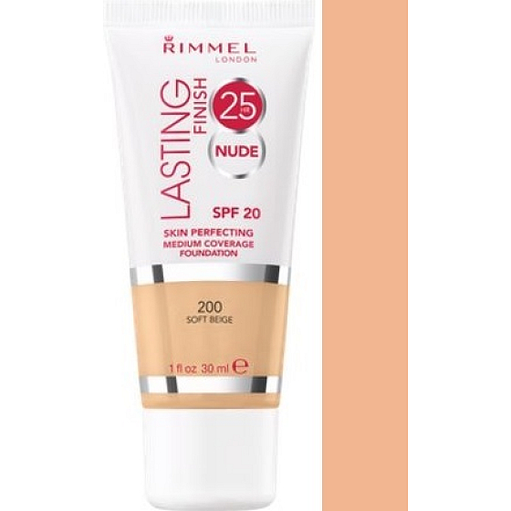 Rimmel London Lasting Finish 25h Nude make-up 200 Soft Beige 30 ml