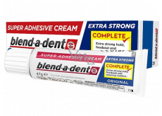 Blend-a-dent Super-Haftcreme Complete Extra Stark Originálny fixačný krém na zubné náhrady, zubné protézy 47 g