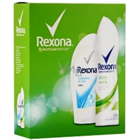Rexona Aloe Vera Freshness & Care sprchový gél 250 ml + Aloe Vera dezodorant sprej pre ženy 150 ml, kozmetická sada